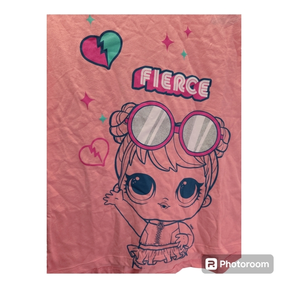 L.O.L. Surprise Girl Short Sleeve Graphic Print T-Shirt In Pink Size 10/12 New - Picture 2 of 6